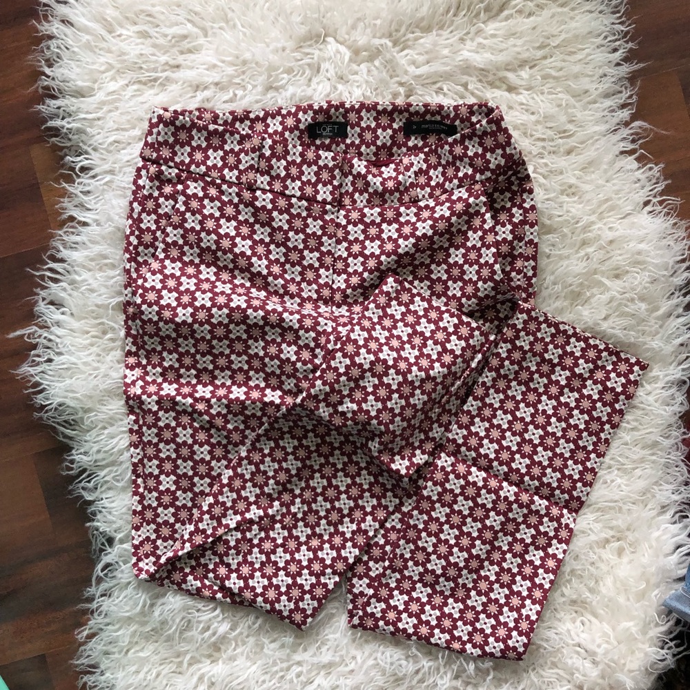 Loft mosaic skinny Marisa pants size 0p